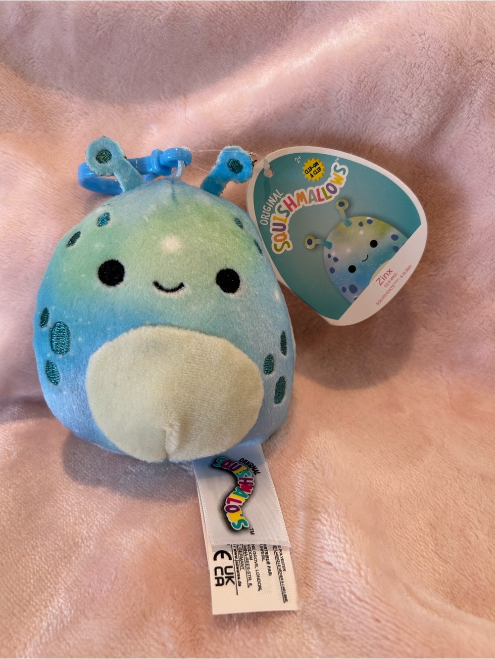 Zinx Alien Squishmallow 3.5" Clip